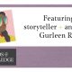 Lilac border with illustration by Gurleen Rai of herself on the left. A south-Asian young woman with two braids, wearing a yellow top with red collars and oversized eyeglasses. Text reads: Featuring storyteller and animator Gurleen Rai